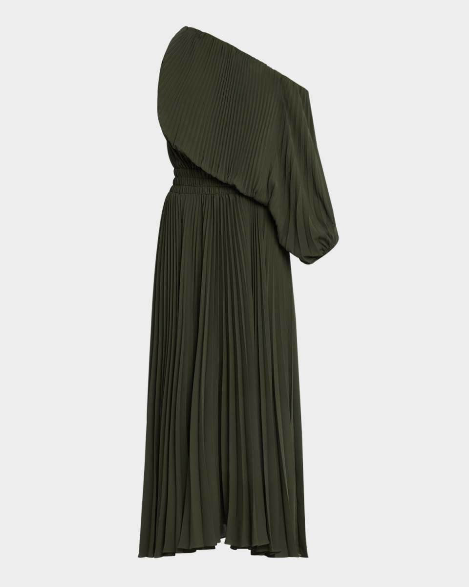 Mara Pleated Asymmetric Dress